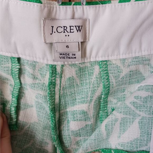 J.crew Factory Leaf Print Chino Shorts Size 6 - Picture 7 of 9